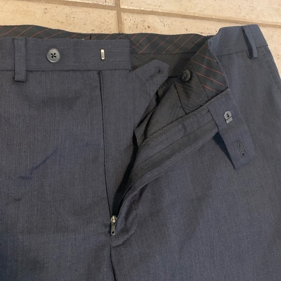 Calvin Klein 100% Wool P 42R Men's Dress Pants - Blue/Navy - Picture 5 of 7